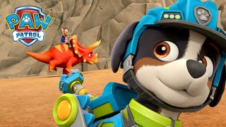 Dino Rescue Pups Save The Turbots From A Triceratops! - Paw Patrol - Cartoons For Kids Compilation