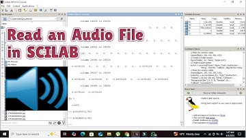 How to read an audio file in scilab | How to read and play a sound file in scilab