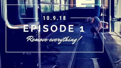 Ep.1 of the Bus Conversion, remove everything and lower the floor!