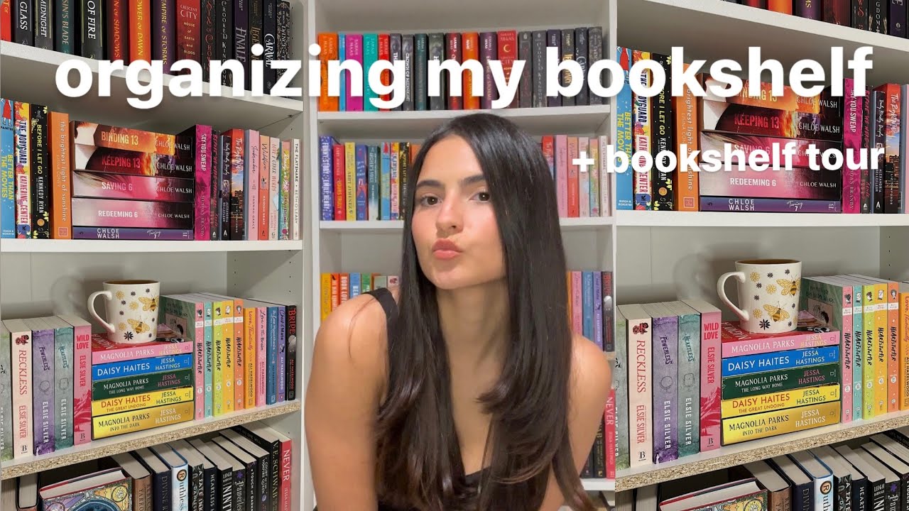 organize my bookshelf with me once again + bookshelf tour 📖⭐️ - YouTube