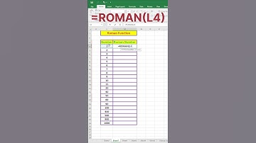 Roman Function in Excel