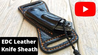 EDC Leather knife sheath || EDC Pochewka na nóż