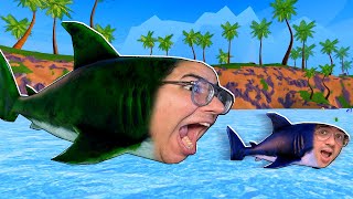 VIREI UM TUBARÃO EM MINIATURA NO MAR CHEIO DE MEGALODONS! (fui devorado?) screenshot 2