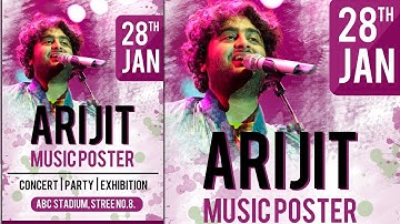 Music poster design | Music poster photoshop tutorial