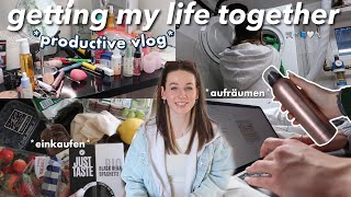 getting my life together *vlog* | aufräumen, einkaufen, ToDo‘s, habits, grwm
