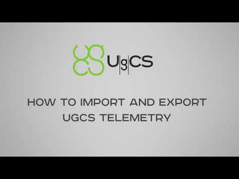 How to import and export UgCS Telemetry