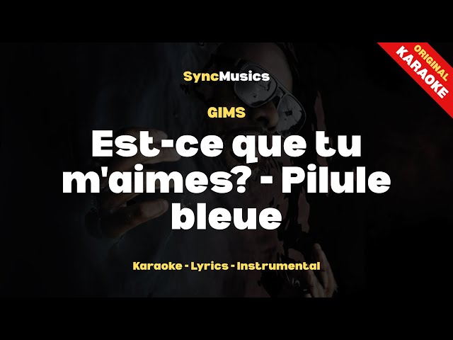 GIMS - Est-ce que tu m'aimes? - Pilule bleue | Karaoke - Lyrics - Instrumental