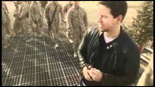 Bill White and Mark Wahlberg Visit Camp Leatherneck