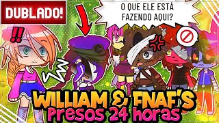 [ DUBLADO ] WILLIAN AFTON E ANIMATRONICS PRESOS POR 24 HORAS  EM UMA SALA | MINI FILME GACHA CLUB