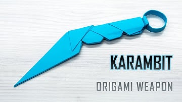 Origami KARAMBIT - How to make karambit from paper easy