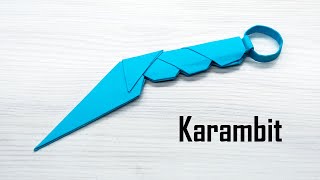 Origami KARAMBIT  How to make karambit from paper easy