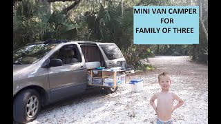 MINIVAN CAMPER CONVERSION FOR FAMILY OF THREE  SIENNA