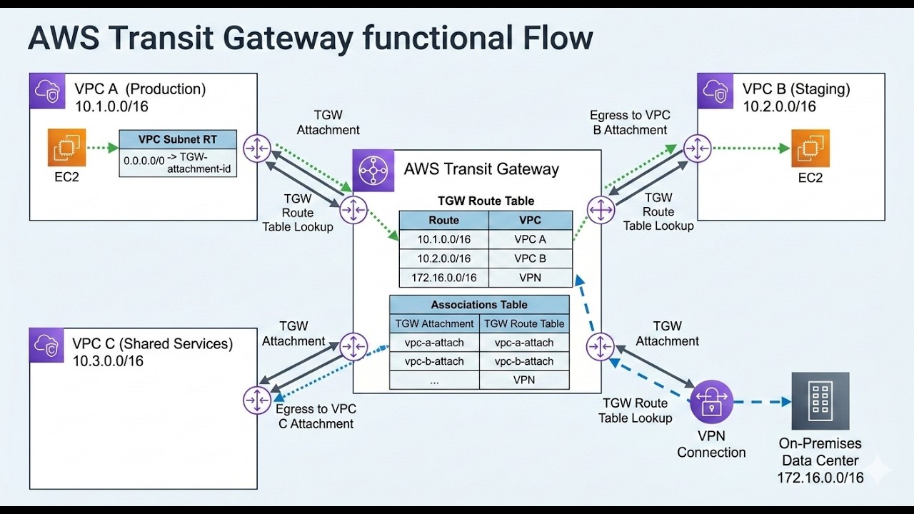 SESSION 15 – AWS Transit Gateway Explained VPC Peering vs TGW Real Time ...