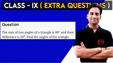 The sum of two angles of a triangle is 80° and their difference is 20°. Find the angles of the