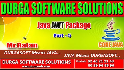 Corejava || Java AWT package part - 5