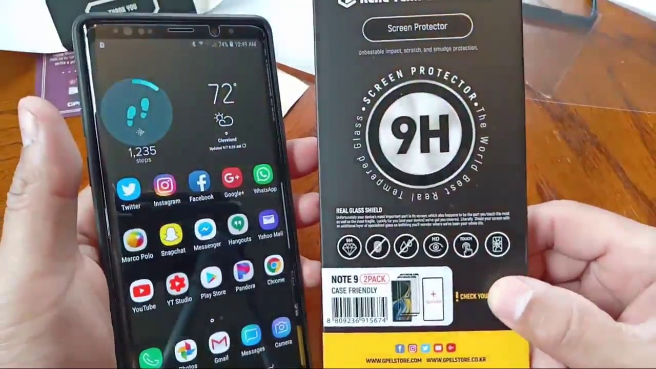 Live GPEL Tempered Glass Installation for NOTE 9