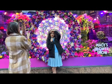 NYC LIVE Macy’s Flower Show 2022 & Times Square on Sunday Night (March 27, 2022)