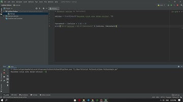 Tutorial Pemrograman Python - Konversi Suhu