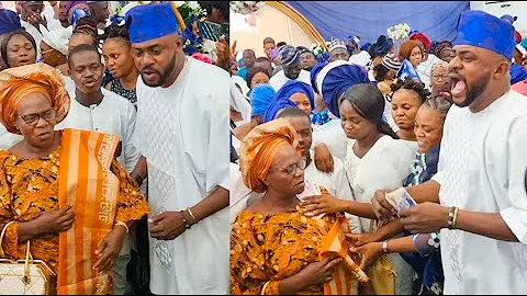 Mind-blowing! Odunlade Adekola, His Brother & His Wife Dance In With His Mom To Her 70th Birthday