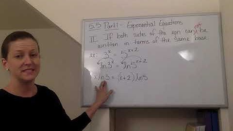 Math 121 5.5 Enrichment - Part 1 (Exponential Equations)