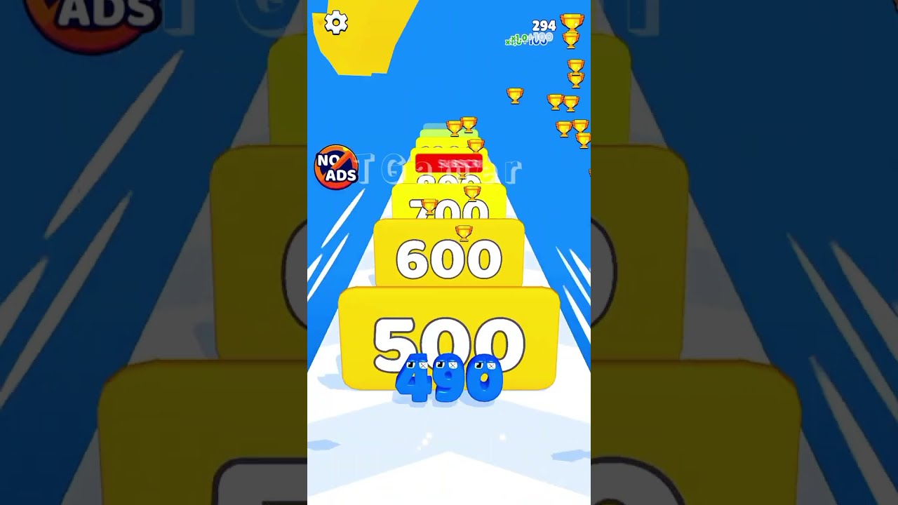 Number Run 3D:Merge Alphabet | All Levels Gameplay Android, iOS (Levels 1-5)