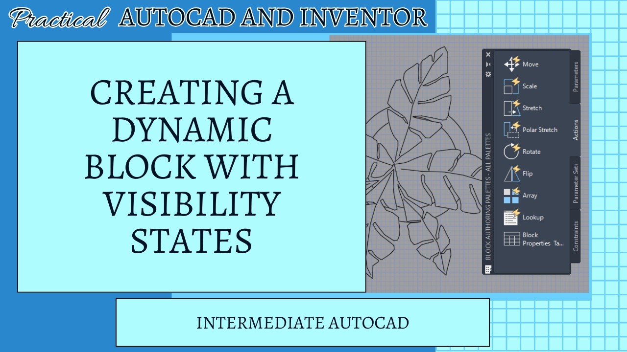 Creating a Dynamic Block with visibility States in AutoCAD - YouTube