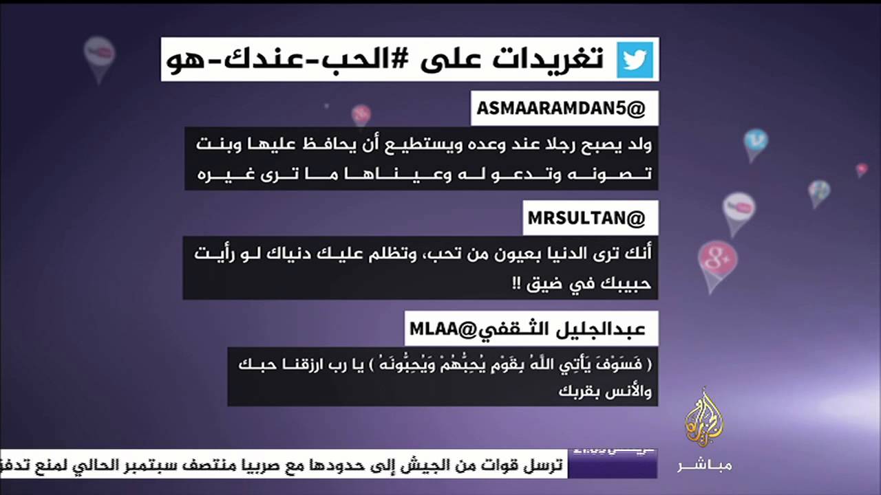 تغريدات على .. #الحب_عندك_هو