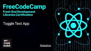 Toggle Text App - FFC React Course Guide