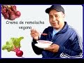 Crema de remolacha- Comida vegana.