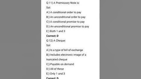 FYBCOM Banking and finance 2nd unit Negotiable instruments MCQ #imp #Sppu