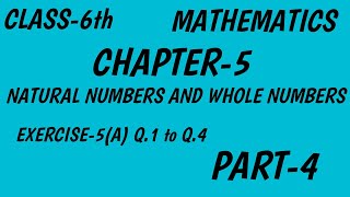 Chapter-5 Natural Numbers and Whole numbers CLASS-6th ICSE