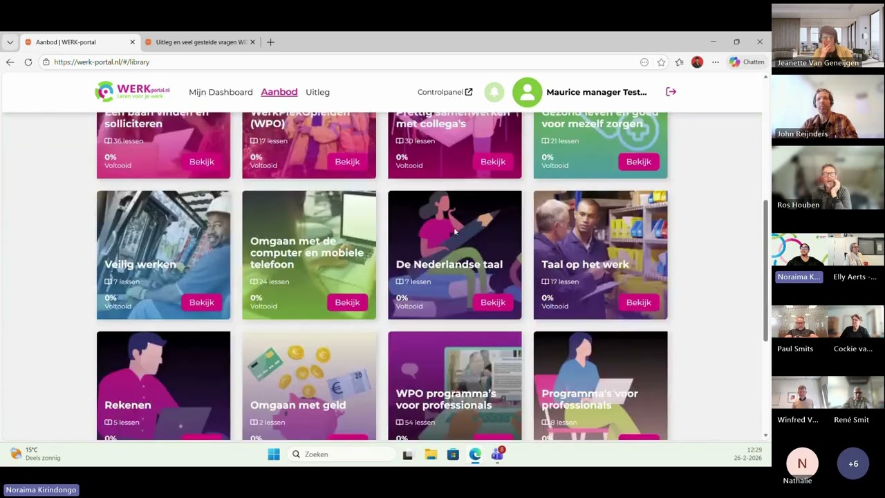 Online informatiesessie WERK-portal