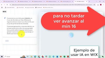 Ejemplo de crear un sitio web con WIX e IA