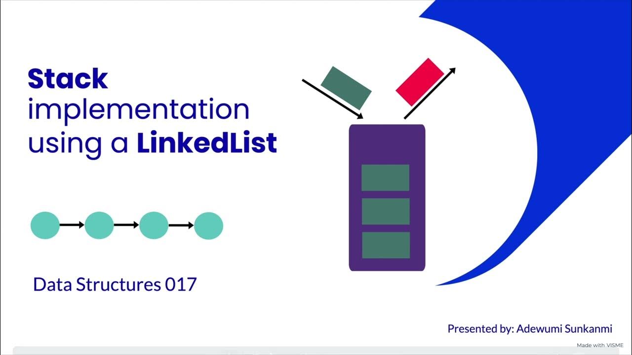 Implementing a Stack using a Singly Linked List - YouTube