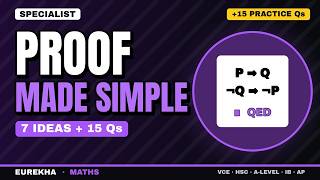 Full Mathematical Proof Made Simple: Contrapositive, Contradiction, Induction + 15 Practice Questions Guide