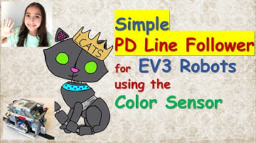 Simple PD Line Follower for EV3 Robots using the Color Sensor