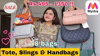 Myntra 8 Handbags, Sling Tote Bags Starting Rs 495 Valentines Day Gifting Myntra Sale New