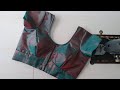 36"size 3 tucks silk saree peacock blouse front neck design cutiing and stitching/Adis fashion