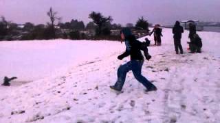 Ross's attempt to running gainer down a hill