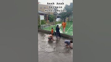 Mandi hujan main hujan hujanan #videoanak #mainananakanak #mainhujan #mandihujan #hujanderas