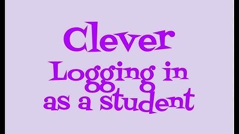 Clever-Log in as student