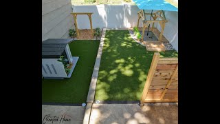 DIY Dog yard with artificial turf