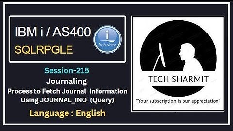 SQL to get information about Journals | ibmi training | as400 tutorial | as400 | ibmi as400 | RPGLE