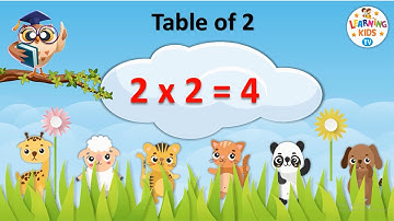 Table of 2 | Multiplication Tables for Kids | 2 ka Pahada | Maths Tables | Learning Kids TV