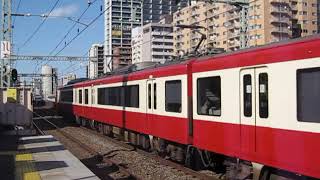 京急本線　2100形2145F　快速特急 三崎口 行　大森海岸駅通過　2019.03.21