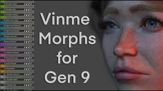 Celebrity Vinme Morphs for Genesis 9 : over 300 morphs (overview) DAZ. Wealth