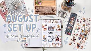 Alice in Wonderland Bullet Journal Setup | August 2026 | Waterfall Flip-Up & Dutch Doors