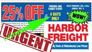 Harbor Freight 25% OFF COUPON!!!