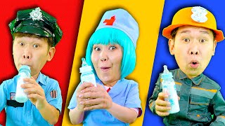 Baby Police Officer Don't Cry Song | BabyPolice, BabyFiremen and BabyDoctor | Lights Kids Song