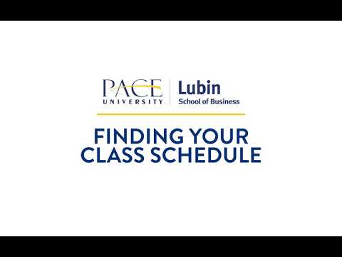 Finding Your Concise Schedule | Pace University Fall 2020